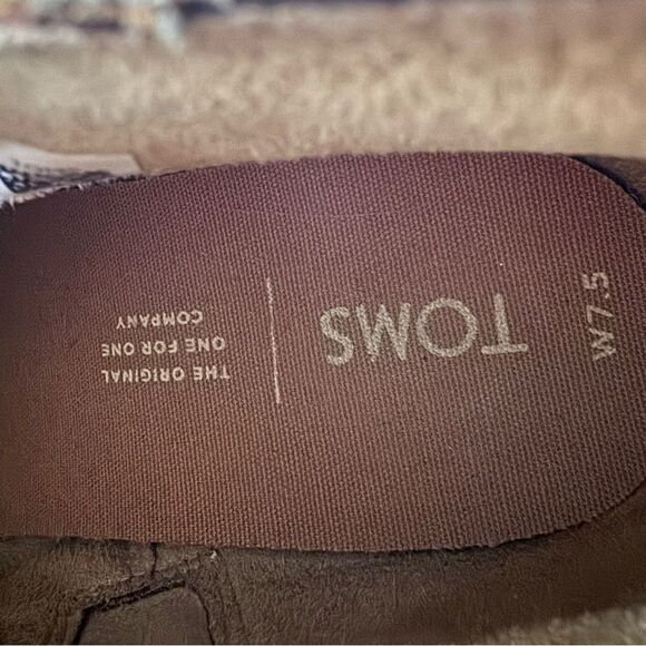 Toms Leilani Brown Suede Zipper Heeled Ankle Booties Women Size 7.5 Dress Boots - Picture 5 of 10